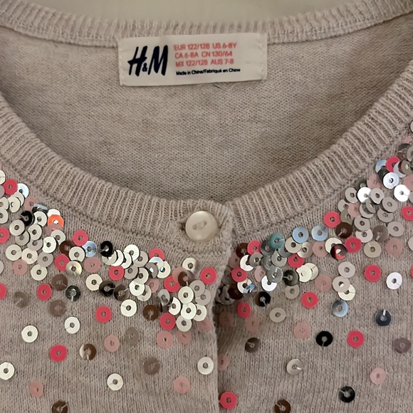 Beige Cardigan with Sequins - Picture 3 of 4